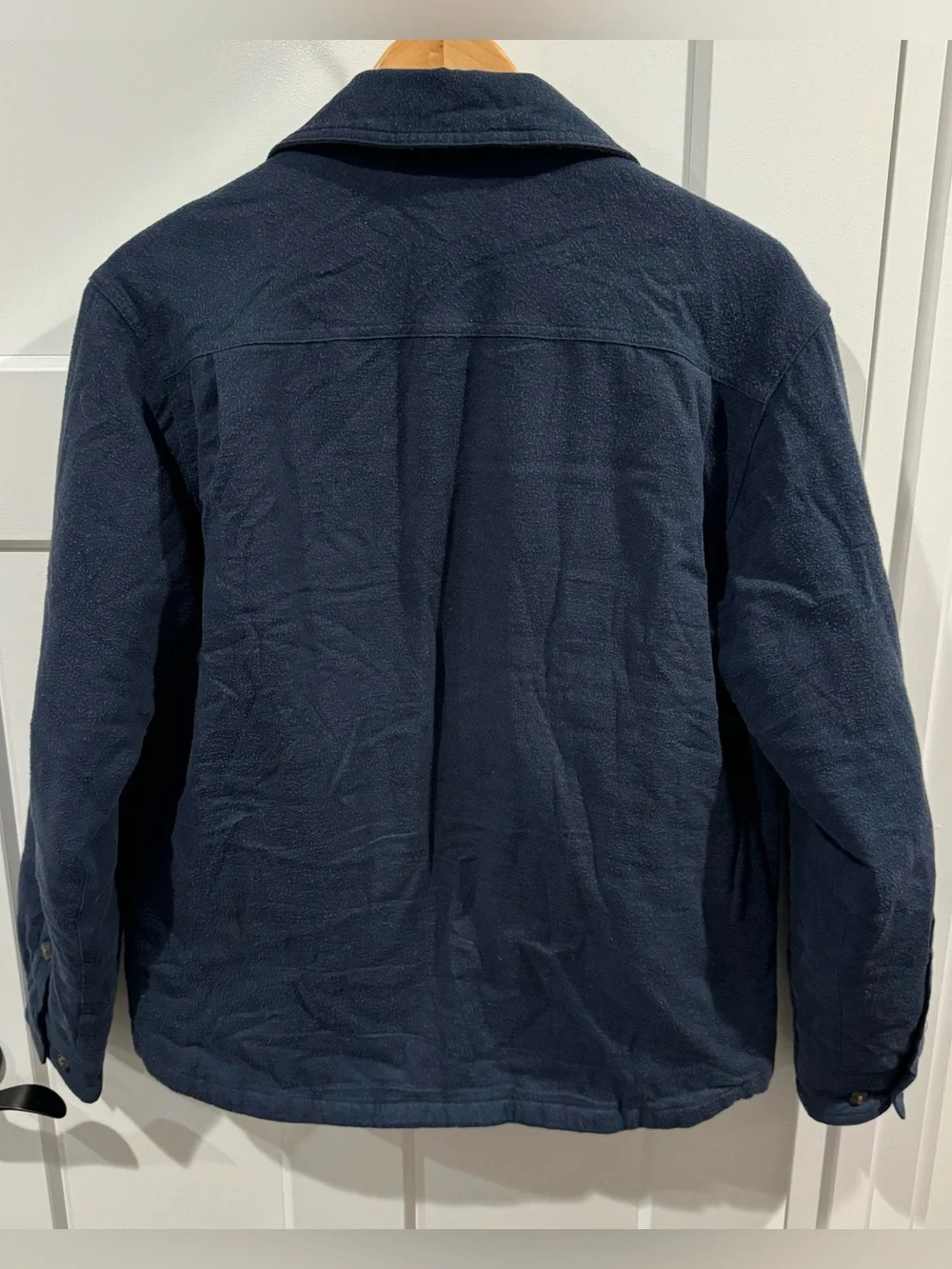 Patagonia Men Insulated Fjord Flannel Shirt Jacket Navy Sz Small